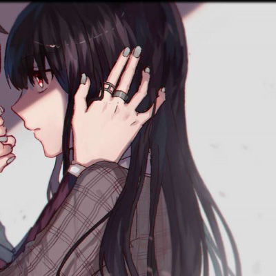  情侣头像动漫一男一女情侣头像二次元呆萌两张配对