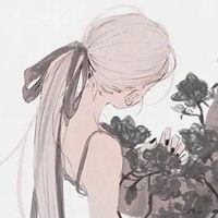 卡通女生背影职场头像