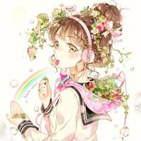  女生吃草莓头像可爱女生吃草莓头像图
