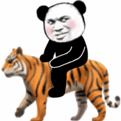  熊猫人坐骑表情包