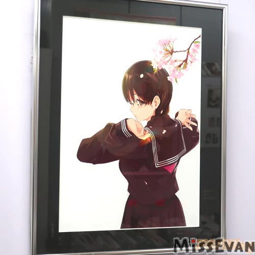 黑发巨乳眼镜娘美少女笹森插画展2开办