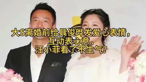  大s离婚前给具俊晔发爱心表情,互动表心意,汪小菲看了不生气