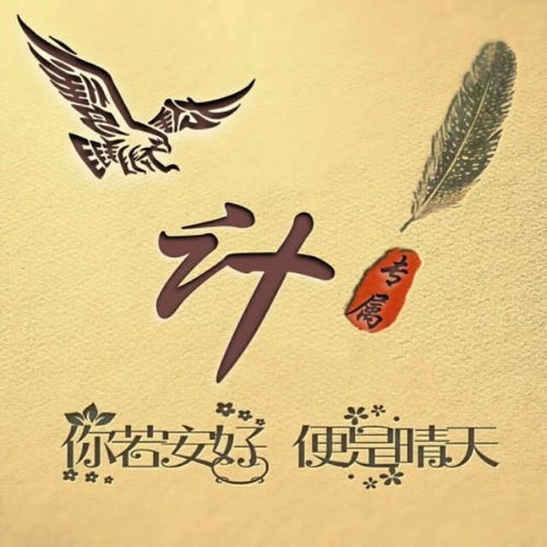  微信姓氏头像,36张超美视觉创意姓氏美图,是时候换个专属头像了