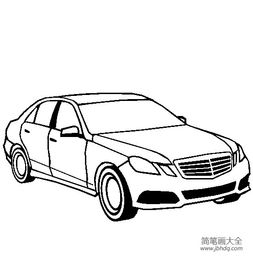  小汽车简笔画奔驰简笔画图片