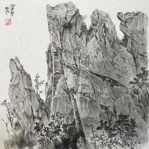  一位青年画家的山水画很写实,不输西方风景画