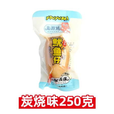  鱿鱼仔带籽海鲜麻辣小吃网红墨鱼仔八爪鱼须即食小零食品批发200g