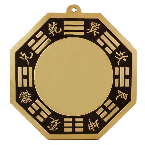  开光纯铜八卦镜凸镜凹镜太极图铜镜摆件镇宅辟邪化煞招财风水挂件