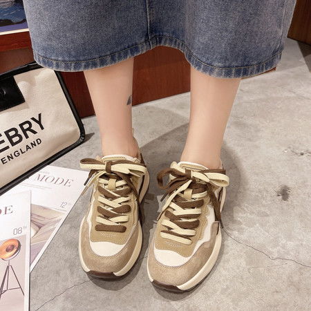  高级感老爹鞋女韩版春季新款ins潮小众百搭厚底运动休闲鞋