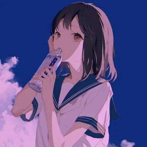  藏匿星空的温柔动漫女生头像