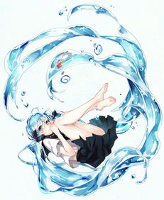  水p站二次元插画少女头像手绘初音堆糖,美好生活研究所