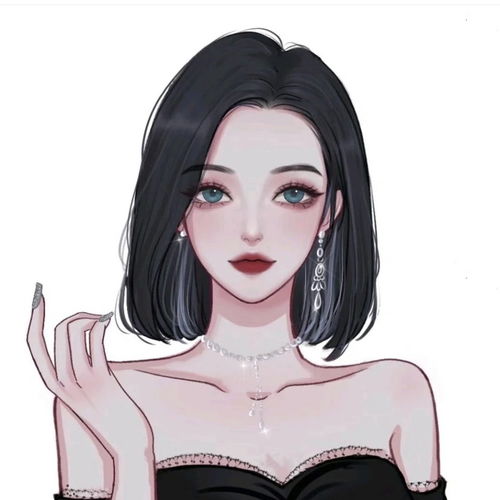  短发手绘头像