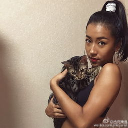  组图吉克隽逸晒萌宠合照抱喵星人比电眼大小