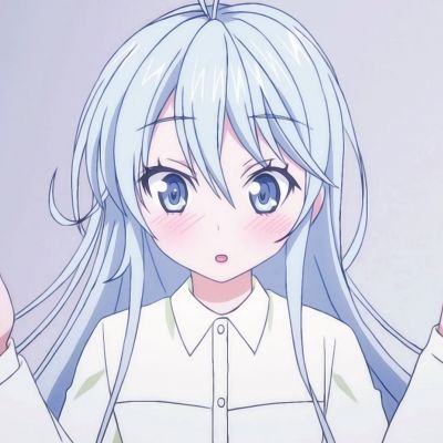  蓝色清新女生动漫头像,头像女生简单蓝色系