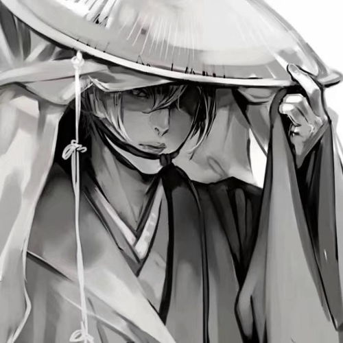 黑白男生动漫头像古风
