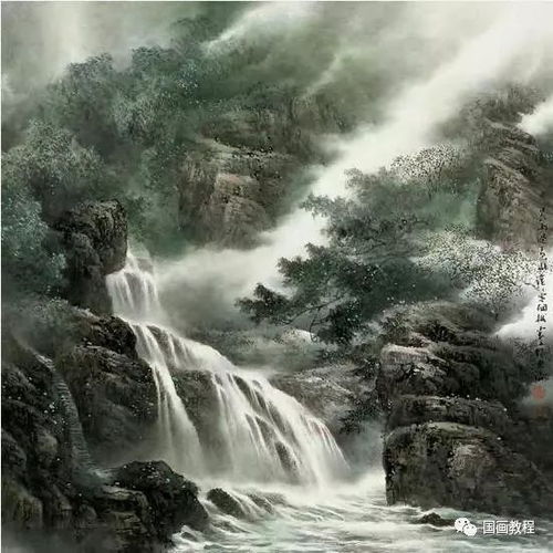  乐震文山水作品欣赏,美如仙境
