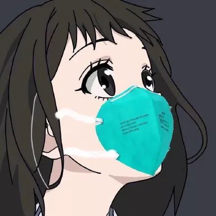 口罩动漫帅气头像垃圾桶