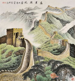  当代名家笔下的长城山水画龙游之气尽显帝王之姿