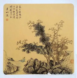  诗情画意羊炯拟古山水画及题诗20品