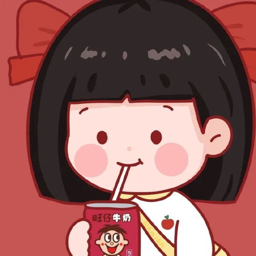  喝饮料情侣头像系列