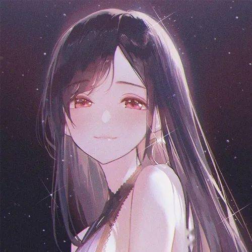  藏匿星空的温柔动漫女生头像
