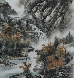  天来堂实力派画家周顺生副院长三尺中堂秋山宜落鸟