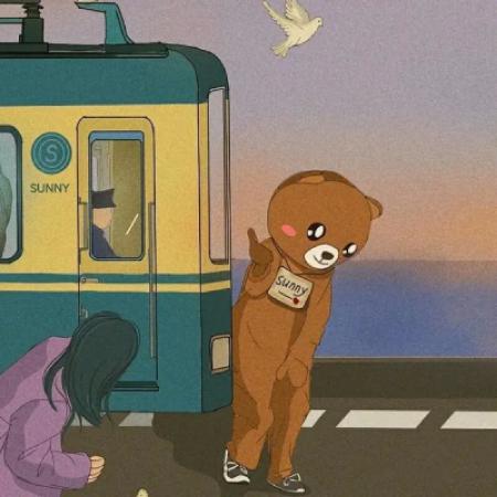  插画情侣头像,今日最新插画唯美手绘情侣头像一左一右