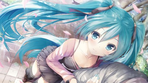  初音未来还是这对双马尾蓝色