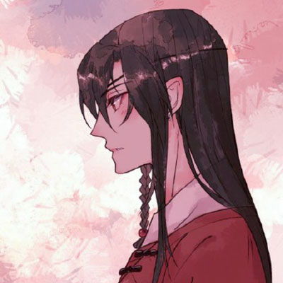  古风情侣头像一男一女嫁衣红衣一对两人用
