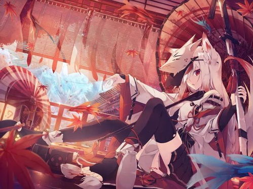  插画师白发兽耳武器娘日本画师凪白的插画作品