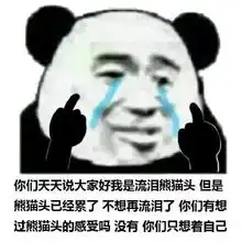  搞笑表情包大家好,我是流泪熊猫头