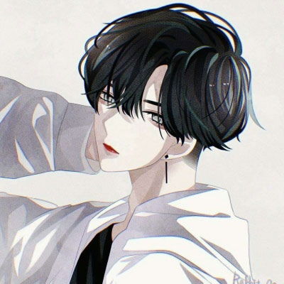  江孑手绘二次元男生头像