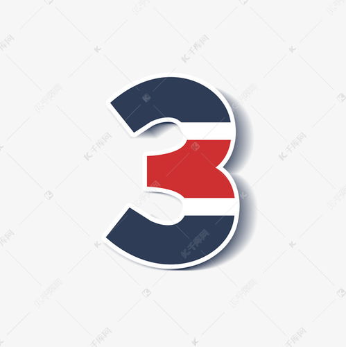  数字3创意艺术字设计艺术字设计图片千库网