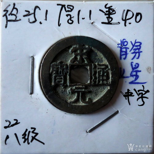  北宋22宋元通宝中字背上星27
