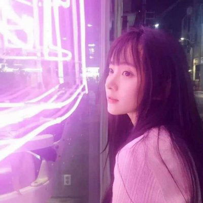  紫色头像女真人唯美紫色头像图片大全集