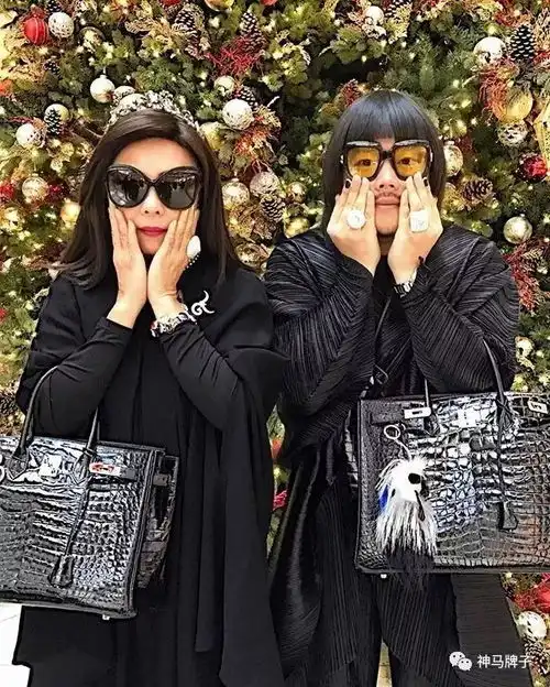  泰国网红母子来中国日常秀爱马仕香奈儿,表情pose都一样