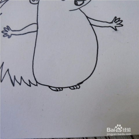  如何画小刺猬的卡通简笔画