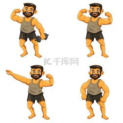  肌肉男卡通图片肌肉男卡通图片素材免费下载千库网
