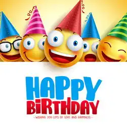  搞怪表情生日贺卡