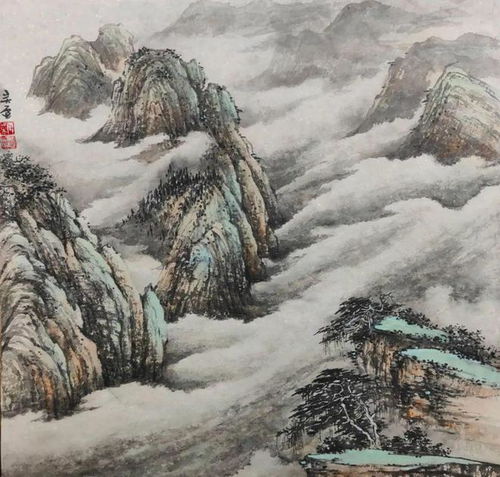  山水妙理赋韵生机观著名画家许灵电作品有感
