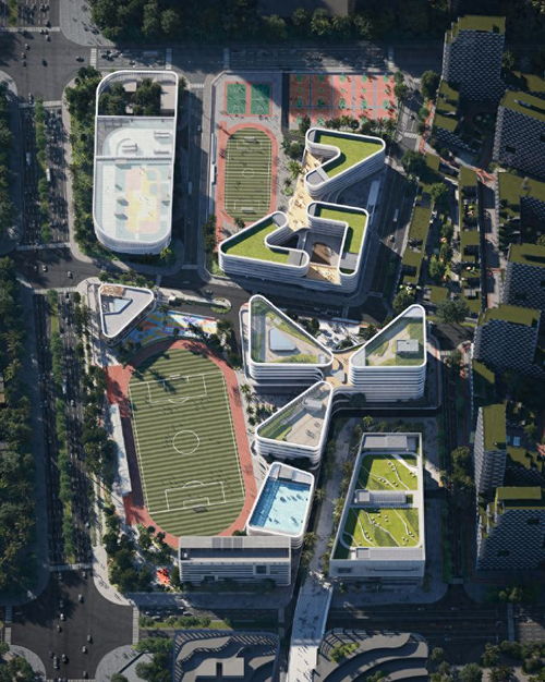  腾讯新总部企鹅岛生活配套建筑群,由perkinswill设计