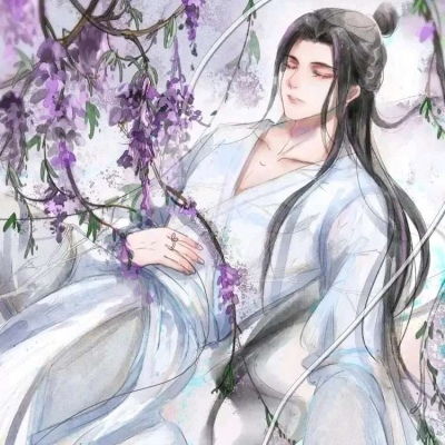  唐崎夜雨手绘古风自截唯美男头