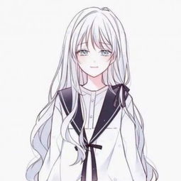  长发清新动漫女生头像