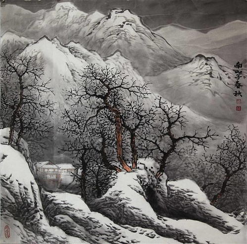  100幅山水雪景的画法一生受益的国画教程