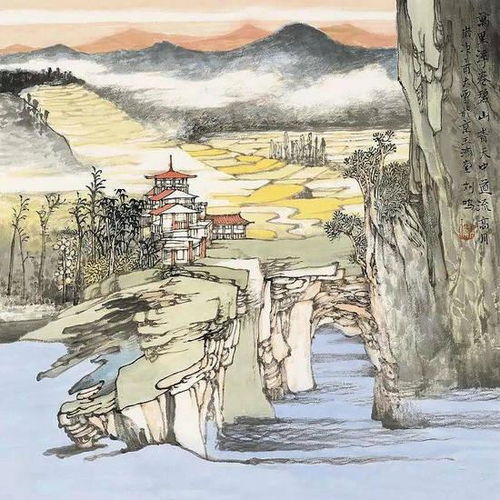  刘鸣开创意象线皴法的山水画宗师
