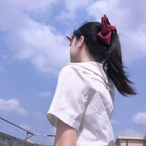  女生马尾头像这个世界泥泞破碎,却也能开出温柔的花朵