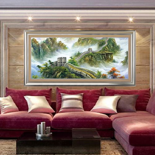  客厅山水画风景画纸画壁画客厅装饰画沙发背景墙贴财源滚滚风水画,一品好特惠