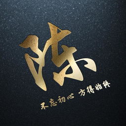  霸气励志微信头像暗黑烫金姓氏头像不忘初心,方得始终