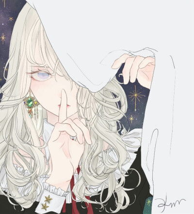  白毛漫画美少女动漫萝莉少女头像