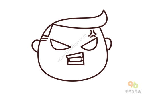  愤怒表情包简笔画简单好画