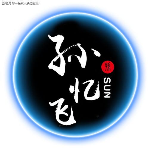  简约炫光姓氏头像,红蓝两色情侣专属,足足20张随你挑选